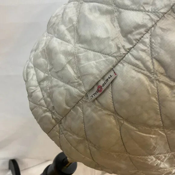 The North Face Quilted Vest S Light Gray Full Zipper Pockets - Picture 11 of 12